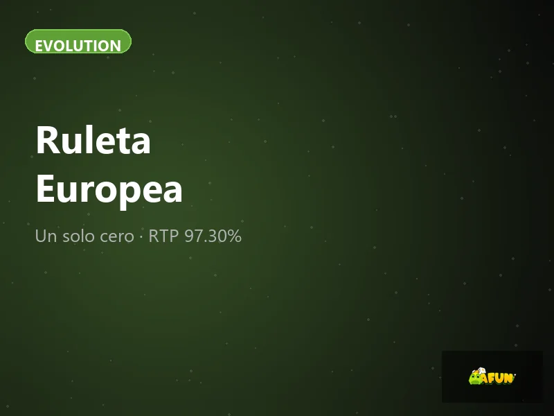 Mesa de ruleta europea Evolution en vivo AFun México
